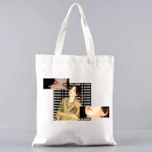 TOUR 手提包时尚 犇Agust 帆布单肩包带便携式 购物袋