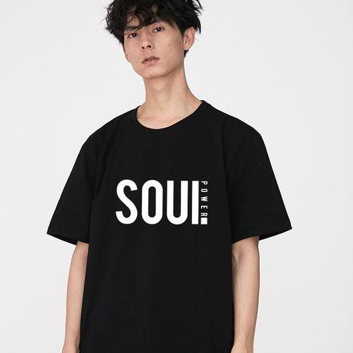 soulpower演唱会周边T恤夏男女同款简约风宽松短袖衣服soulpower