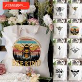 Women 图案印花女性 Let 犇Honeybee Bee Mujer 可重复使用