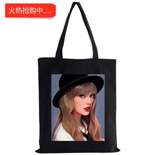 犇Midnights曲目列表Taylor Music Swift专辑图案手提帆布包购物