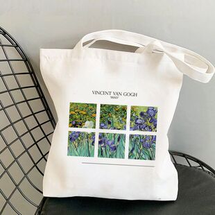 犇购物者 Van Gogh Img 印花卡哇伊手袋 Harajuku Women Shopp