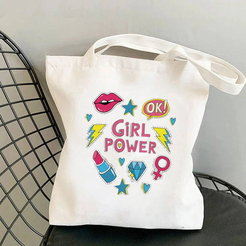 犇欧美潮流能量女孩可爱女士单肩包原宿帆布手提 shopper bag托特