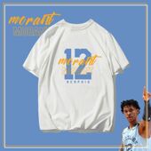 灰熊队篮球运动时尚 莫兰特纯棉T恤衫 12号探花训练大码 新款 短袖 t恤