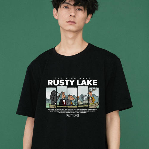 锈湖周边t恤夏男女同款游戏同人插画宽松纯棉短袖衣服rustylake