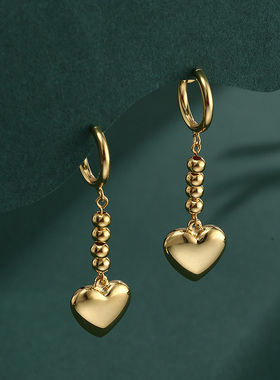 925纯银动漫cosplay周边全职猎人幻影旅团西索同款爱心耳环耳夹