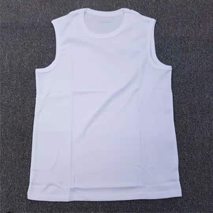 纯正白背心夏季男士白色无袖体能训练服健身无袖衫速干打底汗衫潮