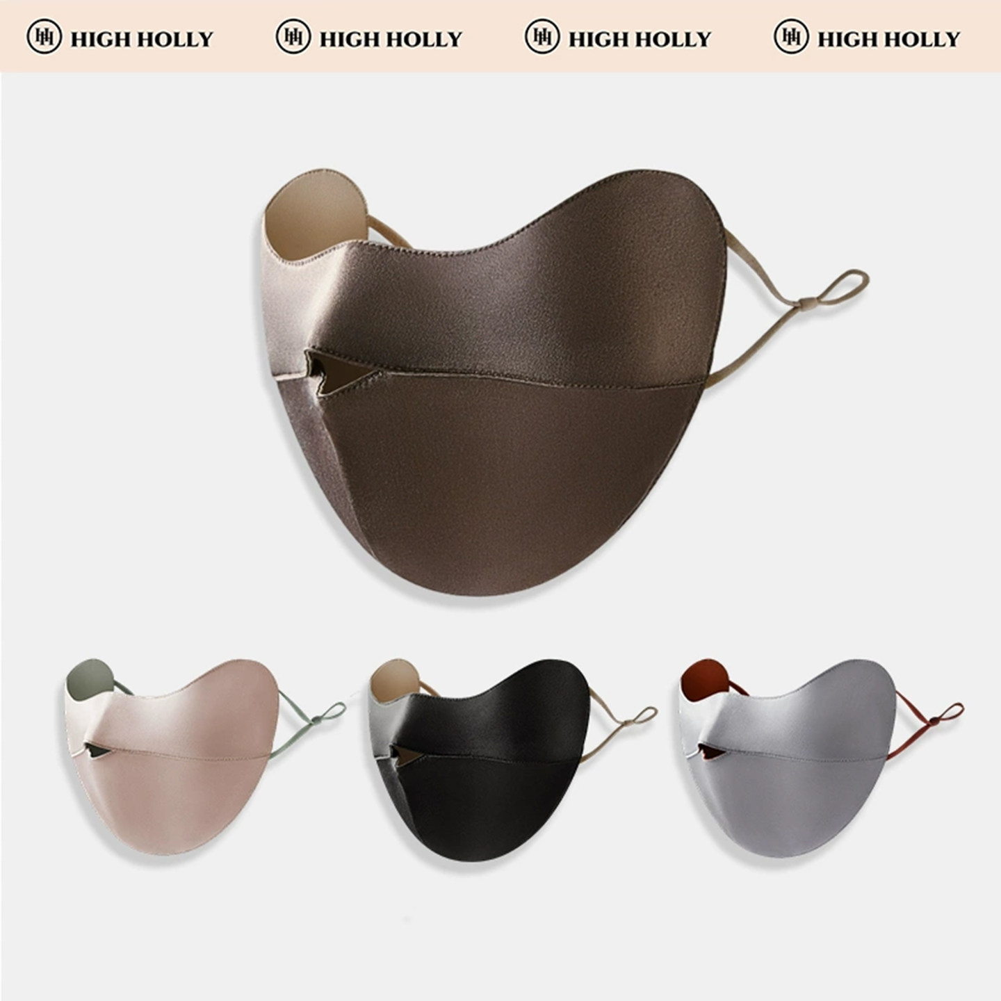 22姆米高颜值100%真丝防晒口罩男女士桑蚕丝口罩透气面罩防紫外线