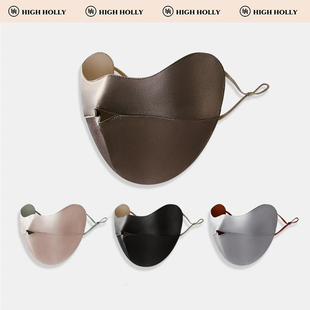 22姆米高颜值100%真丝防晒口罩男女士桑蚕丝口罩透气面罩防紫外线
