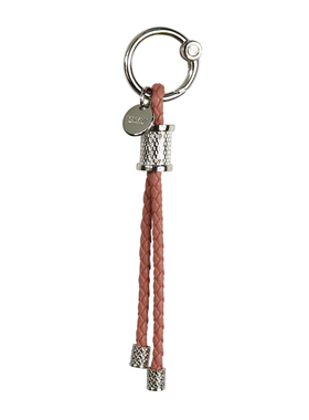 新品VISGARY创意刻字钥匙扣女情侣羊皮编织汽车钥匙链挂件钥匙圈B