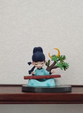 古琴手办唐代琴家王维抚琴像琴桌国风摆件琴技提升伴手琴礼