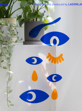 原创趣味儿童房亚克力几何吊饰