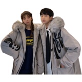 现货主推青少年大码毛领派克服加厚情侣羽绒服外套男YR2165P165，男装羽绒服，电商B226-2（原B217-2）