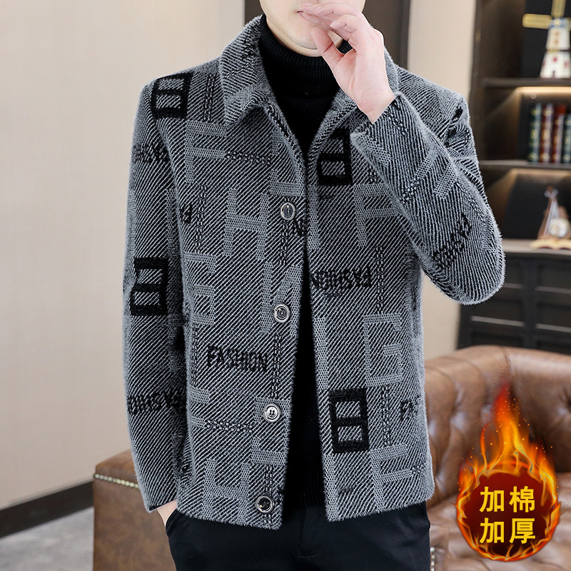 抖音直播冬季毛呢大衣短款翻领加棉夹克外套上衣男767P130，男装夹克，电商B226-2（原B217-2）