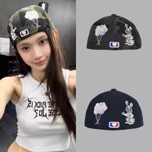 韩国小众潮牌themuseumvisitor字母兔子气球刺绣棒球帽鸭舌平檐