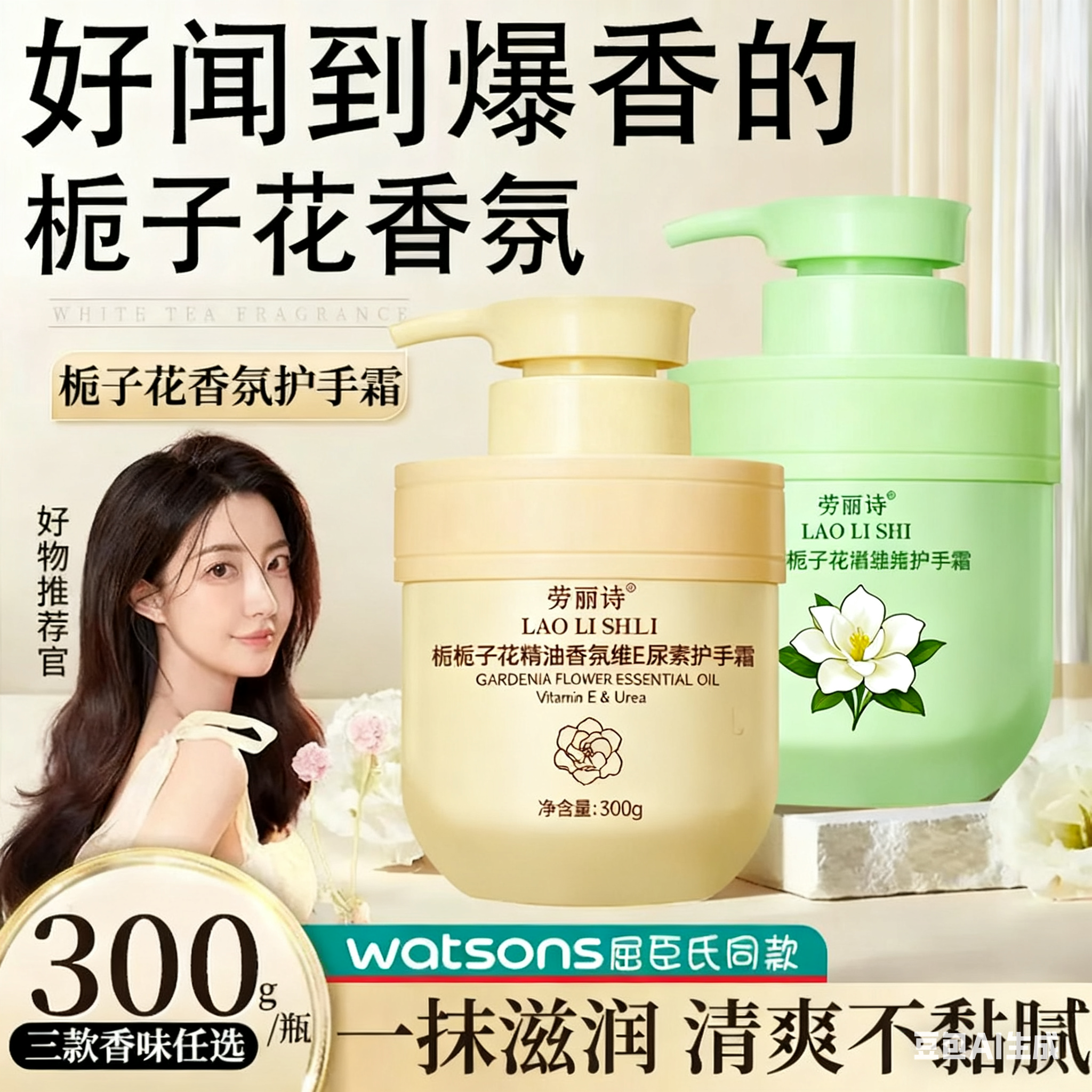 栀子花精油护手霜滋润保湿补水防冻防干裂清爽不油腻官方正品男女