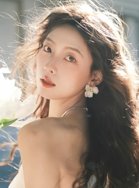 一款两戴锆石板材花朵耳钉女设计感小众复古个性百搭气质耳环耳饰