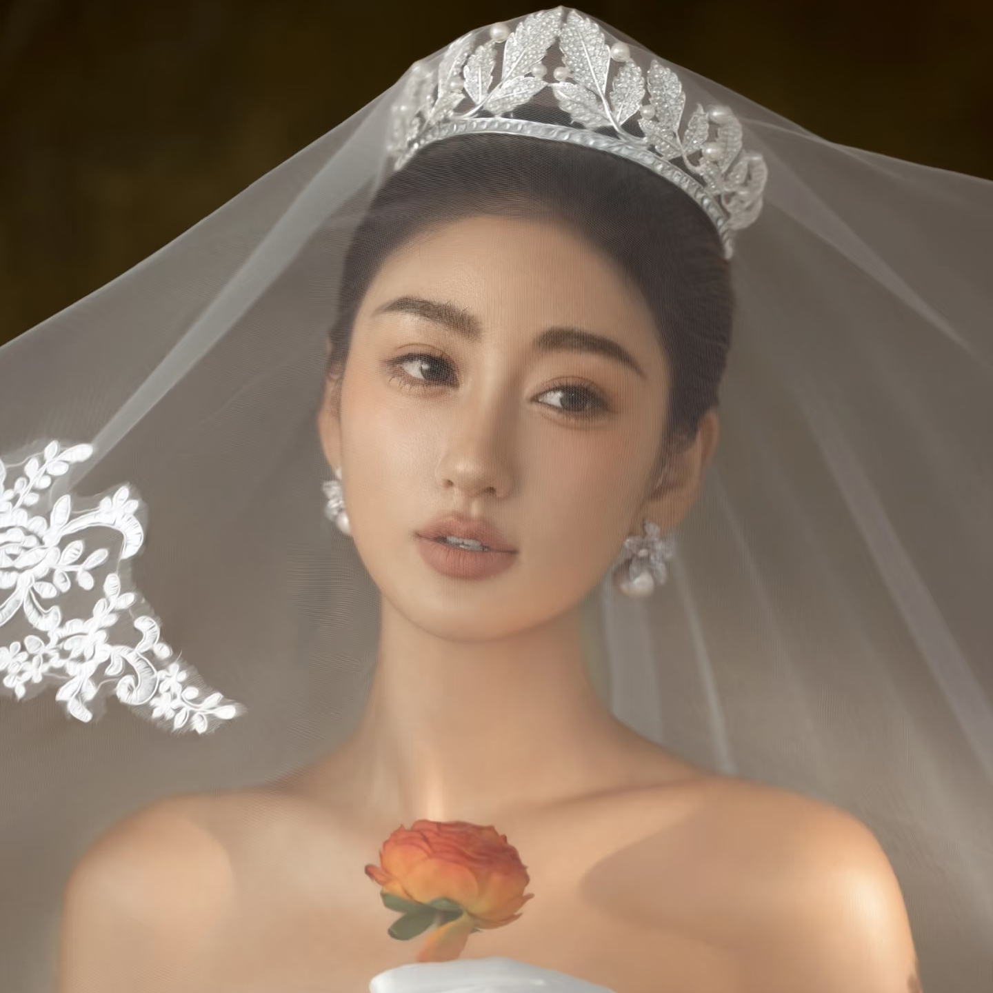 新品新款新娘皇冠头饰树叶枫叶生日欧式复古结婚王冠新娘发冠