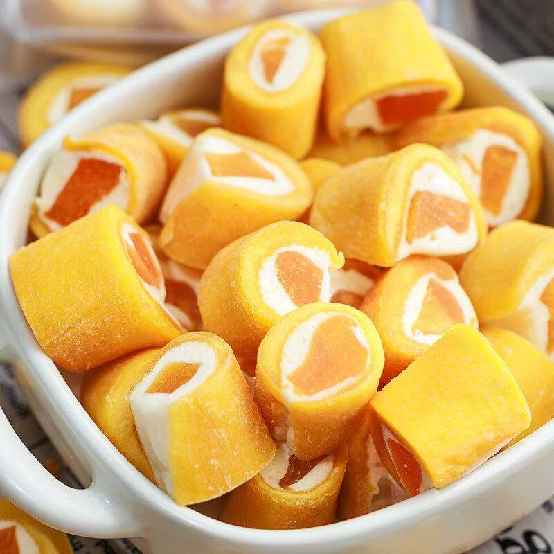 新品芒果抱黄桃干棉花糖蜜饯果干脯办公休闲零食包邮芒芒抱桃