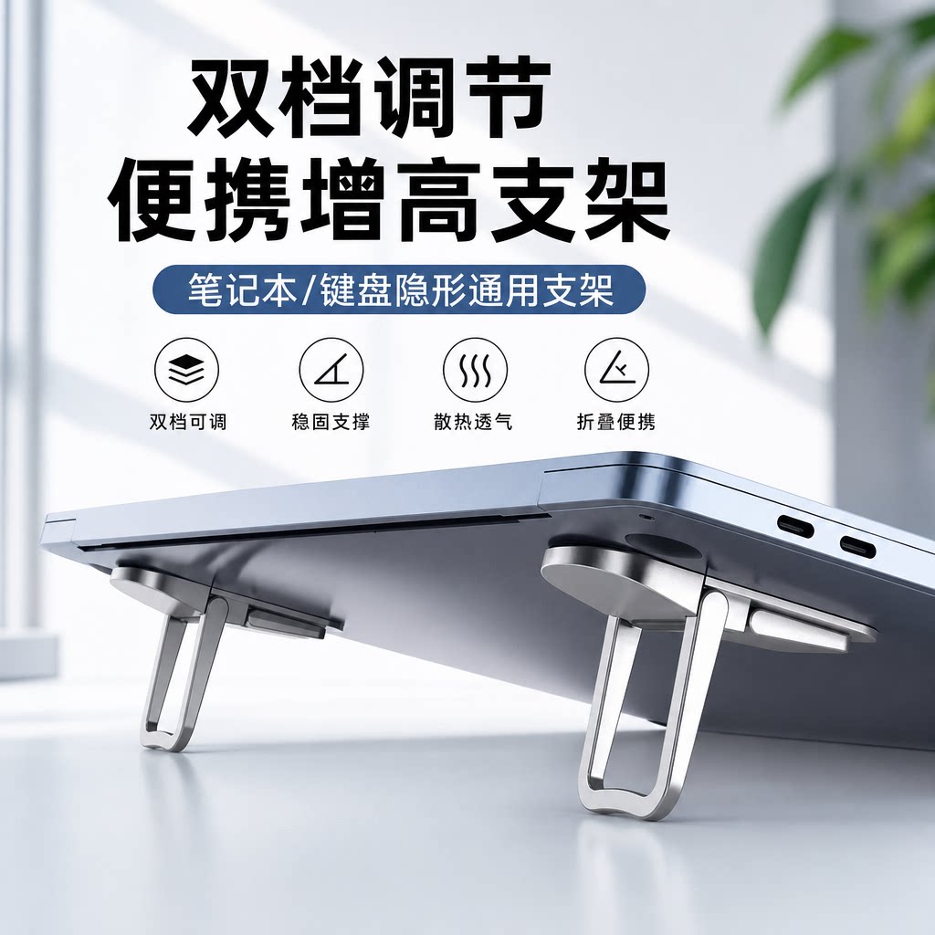 便携隐形折叠笔记本键盘脚支架