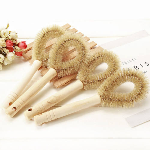 家用洗锅刷子厨房专用除油刷刷锅神器长柄清洁洗碗刷实木手柄刷