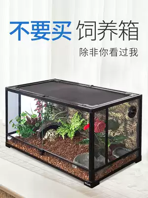 Reppi Reptizoo Land Tortoise Breeding Box Mane Lion Lizard Climbing Worm Tropical Rainforest Ecological Tank Glass Water and Land