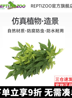 瑞皮Reptizoo仿真植物造景爬宠饲养箱缸鱼缸鬃狮乌龟守宫藤蔓绿植
