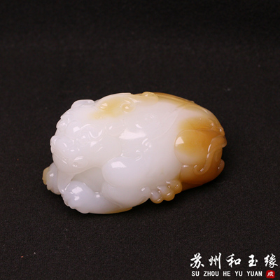 时尚惜玉貔貅手把件和田玉