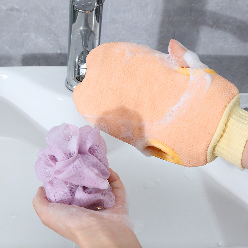 韩国加厚双面成人洗澡巾搓澡巾磨砂强力搓泥去污搓背神器沐浴手套