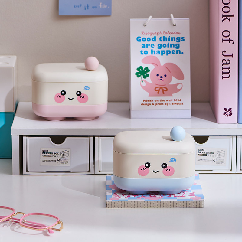 可爱肥皂盒家用卫生间双层沥水香皂盒便携学生桌面高颜值卡通小盒