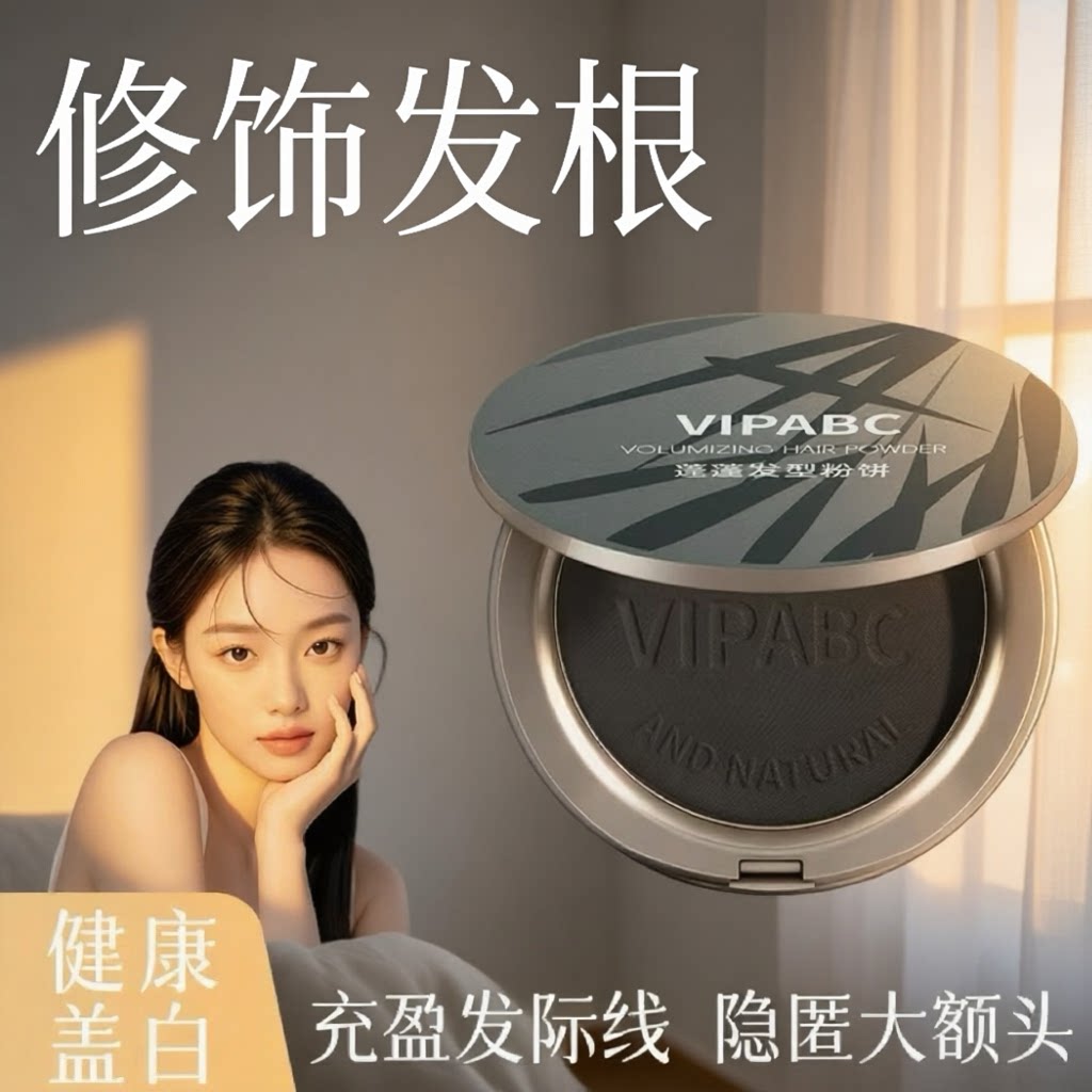 VIPABC蓬蓬发际线粉饼隐形额头图片