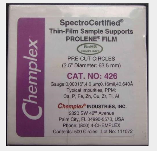 chemplex426 Prolene  edxrf分析用测试样品薄膜 XRF EDX样品薄膜
