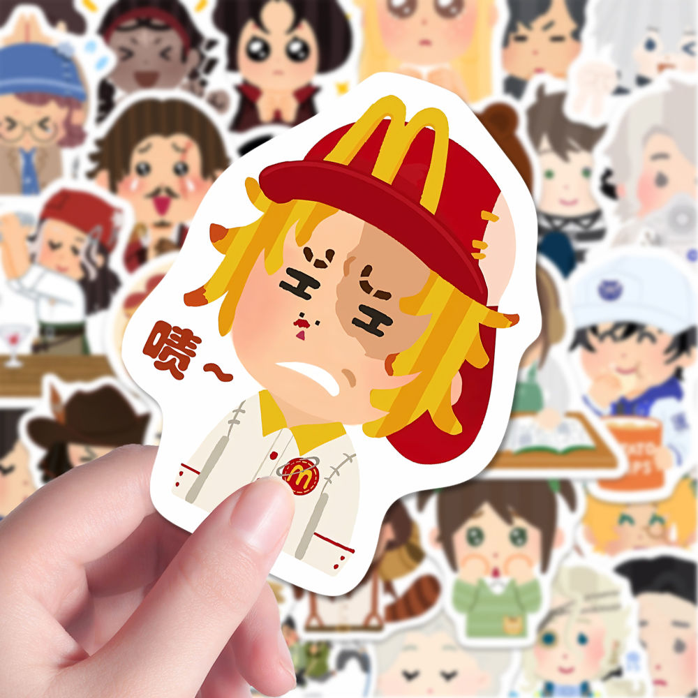 200张日本小人周边贴纸卡通可爱卢卡麦麦园丁diy手账水杯防水贴画