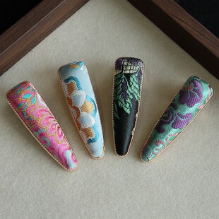 发夹新中式国风宋锦手工成品头饰配饰如意鸭嘴夹侧边夹非遗蜀锦女