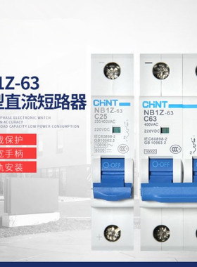 正泰直流断路器NB1Z-63 1P 2P C3A6A10A32A63A光伏空气开关DC220V