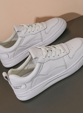 2025春秋新款头层牛皮小白鞋女运动平底单鞋休闲百搭轻便软底板鞋