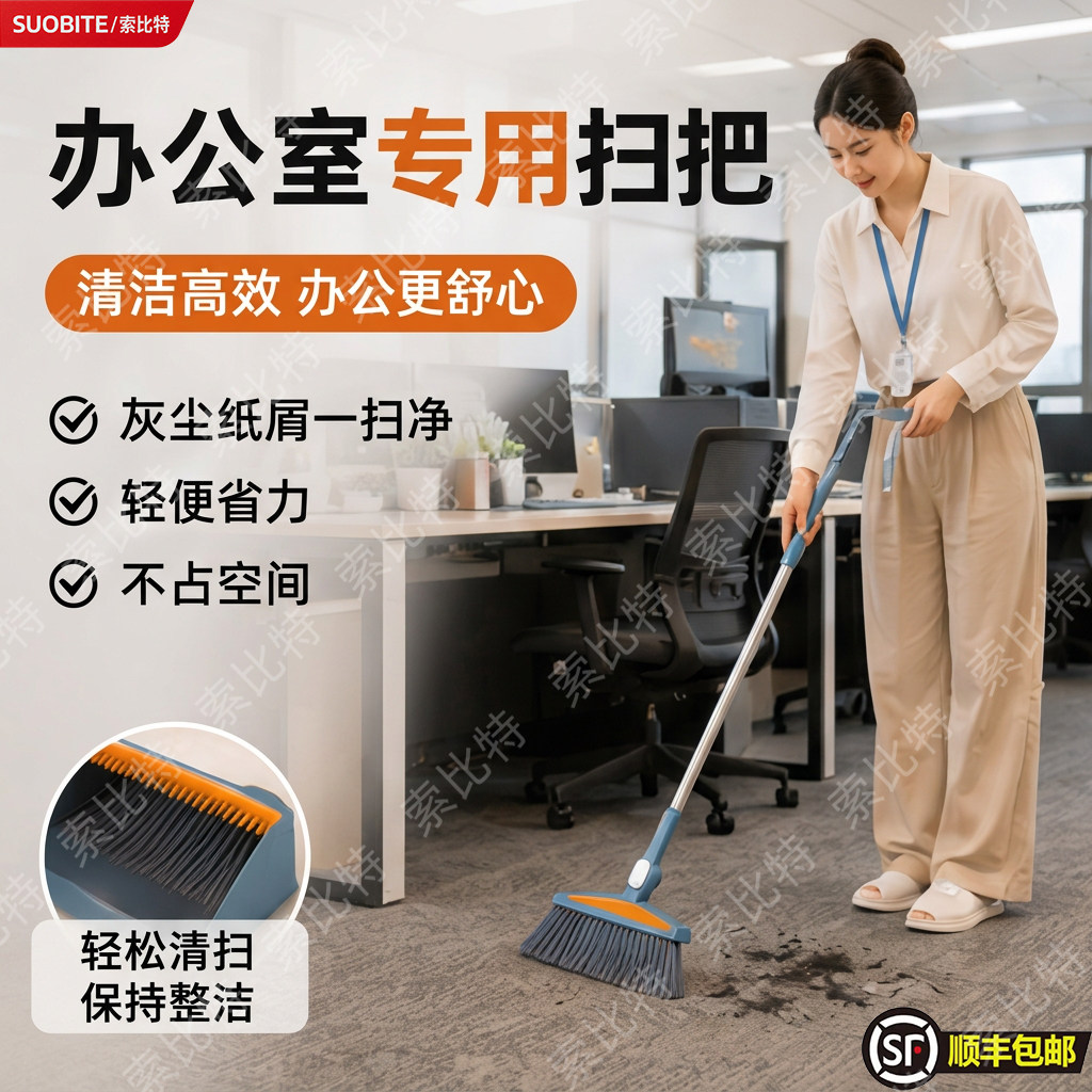 办公室扫把簸箕组合三件套装家用地毯地板笤帚魔术刮水拖地板神器图片