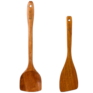 木锅铲 木勺不粘锅专用长柄炒菜铲子木铲耐高温木质锅铲菜铲头