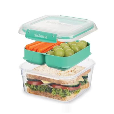 分格两层密封防漏饭盒