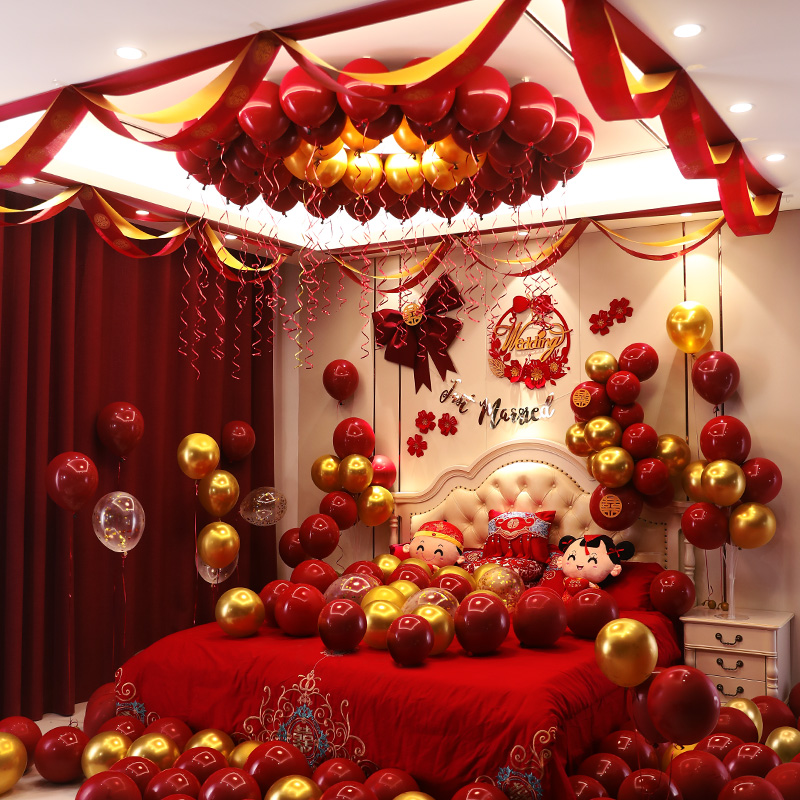 气球婚房布置套装婚房装饰婚礼男女方卧室新房网红创意浪漫娘家套