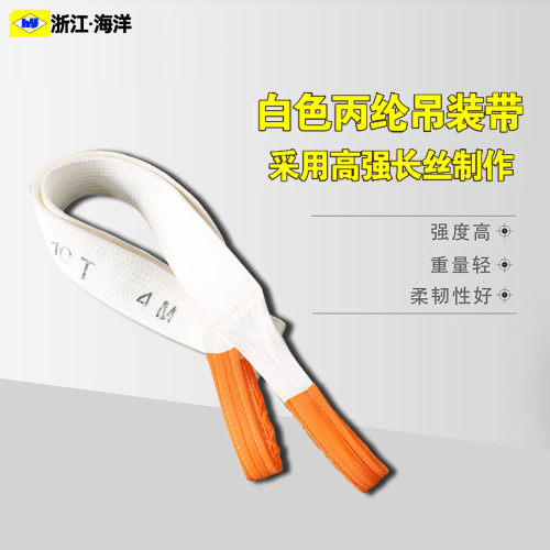 白色双扣起重吊带吊装带