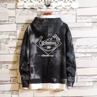 Quần áo nam áo len trùm đầu mùa xuân cộng với áo hoodie cỡ lớn chất béo Phiên bản Hàn Quốc của cặp đôi nam béo mập quần áo hip hop - Áo len hoodie đen