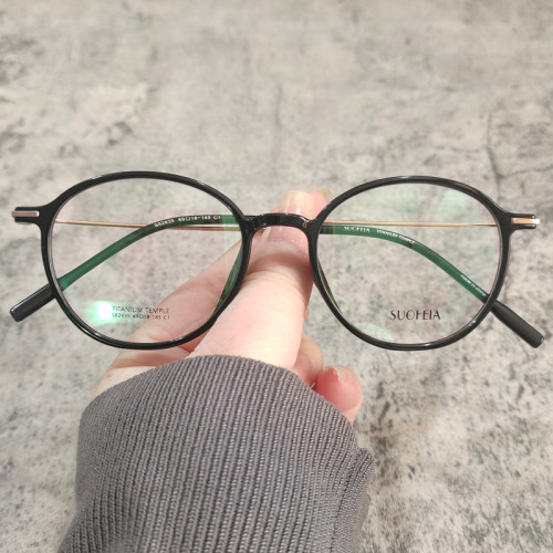 超轻钛近视眼镜框椭圆