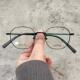 45小框小瞳距多边形小脸超轻钛金属眼镜框女防辐射可配近视度数男