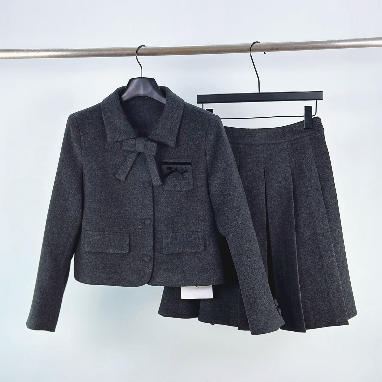 法式轻奢小香风羽绒套装女冬chic显瘦毛呢蝴蝶结外套半身裙两件套,女装/女士精品,时尚套装,淘宝优惠券,粉丝福利购,淘宝优惠卷