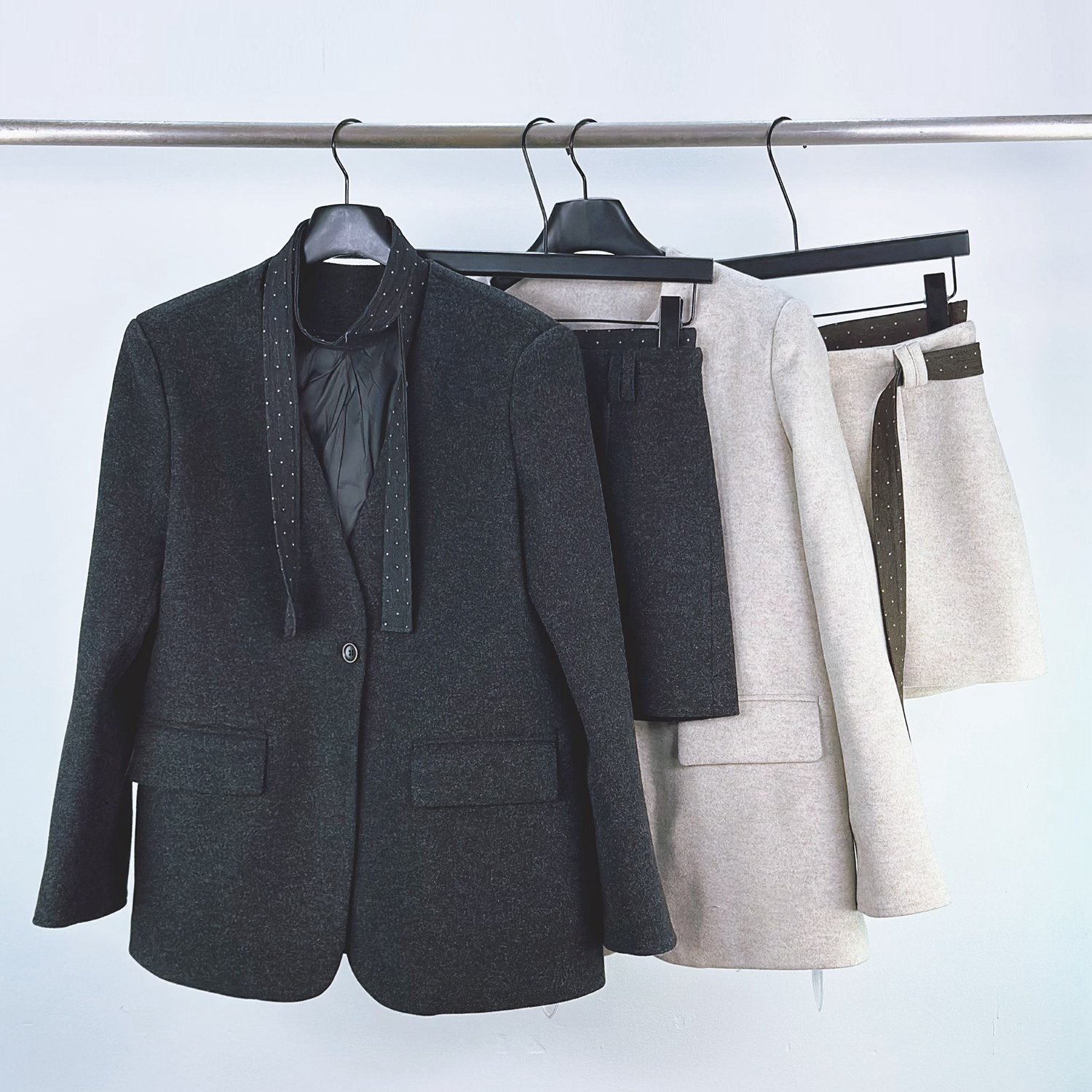 柏多伊俪西服半身裙小香风套装