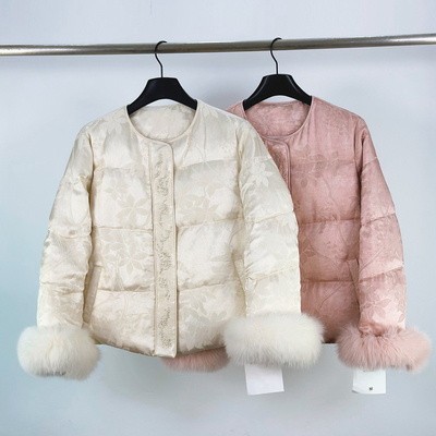 柏多伊俪国风羽绒服女狐狸毛上衣