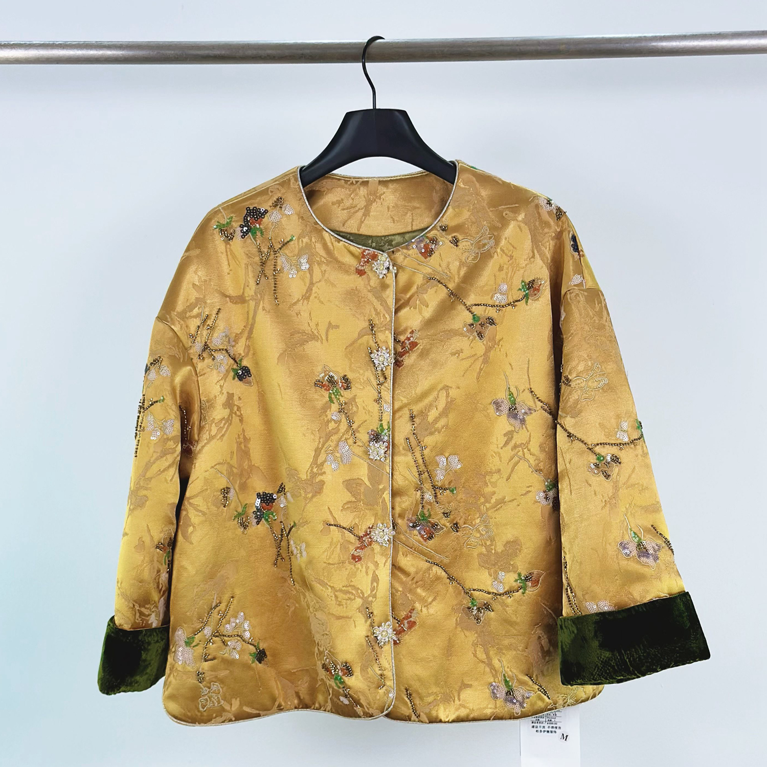 柏多伊俪新中式国风缎面刺绣外套