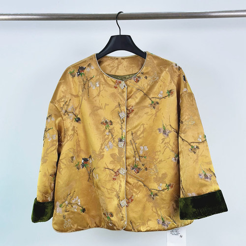 柏多伊俪新中式国风缎面刺绣外套