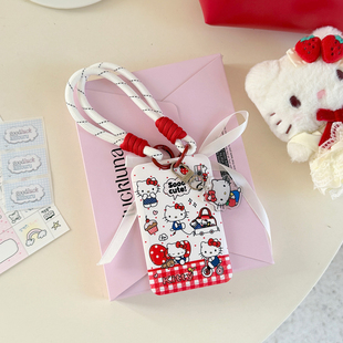 hellokitty卡套饭卡校园门禁公交工牌周边挂脖工作证小交通保护套