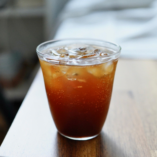早上好商店 阔口冰美式拿铁咖啡杯鸡尾酒杯耐热玻璃冷饮杯子
